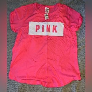 PINK - Pink/White Short Sleeve Tee